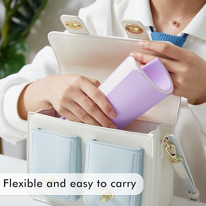 feela 8 Pack Soft Cover Journal Bulk, Notebooks College Ruled for Work, Lined Travel Journal for Women Men, Note Taking Notebook School Supplies Business Writing, 8.2” x 5.5”, A5, Light Purple