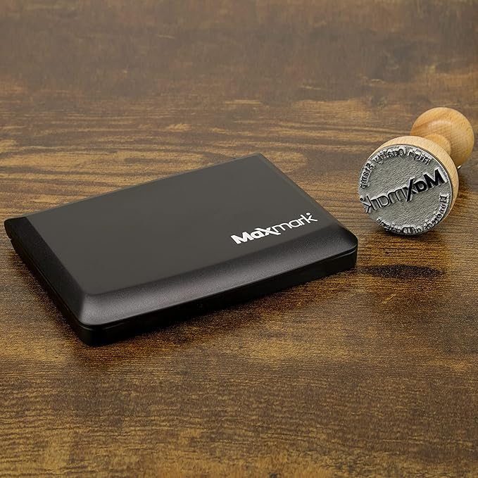 MaxMark Large Premium Olive Green Ink Stamp Pad - 3.5" x 6.25" - Quality Felt Pad