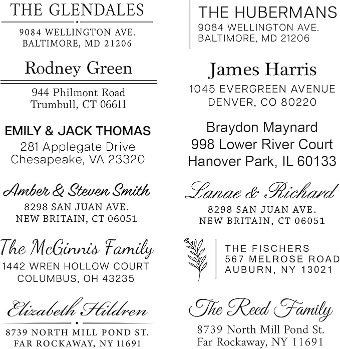 Custom Return Address Stamp - Personalized Self-Inking Stamp | Choose from Multiple Designs | Custom Address Rubber Stamper | Stamps for Mailing | Self Inked Return Stamps | Evrest Press