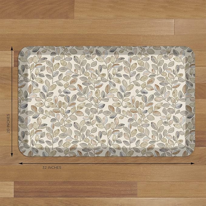 GelPro Designer Comfort 3/4" Thick Ergo-Foam Anti-Fatigue Kitchen Floor Mat, 20"x32", Orchard Almond