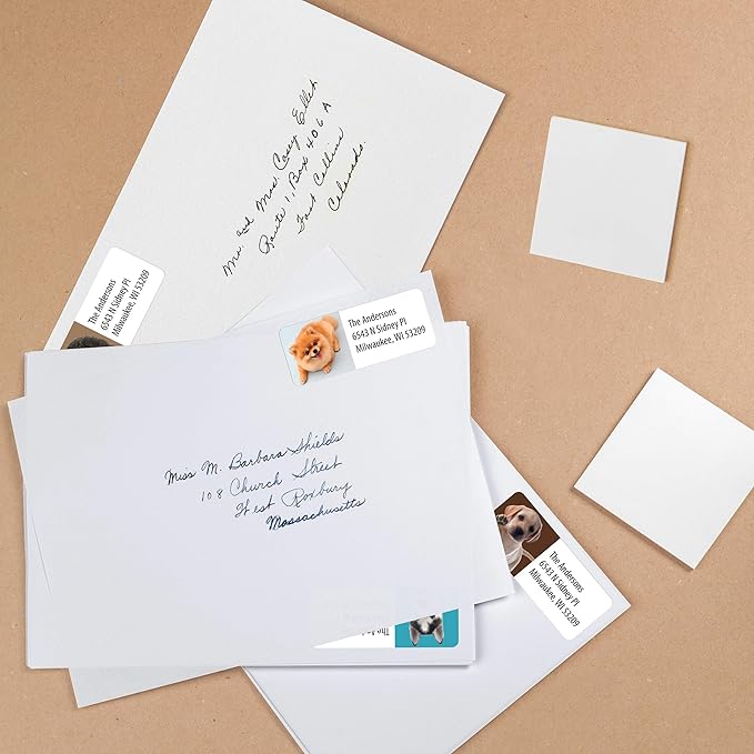 Customized Personalized Address Labels - Made in The USA by Kenco (250 Labels, Puppies)
