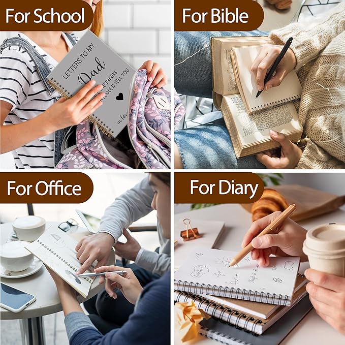 Memorial Gifts for Loss of Dad Grief Notebook Journal, Letters to My Dad in Heaven Journal, Sympathy Notebooks Gifts for Loss of Dad Father, In Loving Memory Sympathy Gifts, 6x8.2In