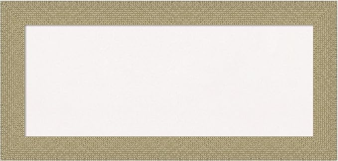 Amanti Art White Cork Board for Wall, 16x34 Vision Board with Gold Frame, Medium Corkboard Office Decor for Home Organization, Casual Corkboard Pinboard to Display Items for Home Organization in