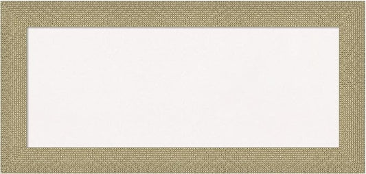 Amanti Art White Cork Board for Wall, 16x34 Vision Board with Gold Frame, Medium Corkboard Office Decor for Home Organization, Casual Corkboard Pinboard to Display Items for Home Organization in