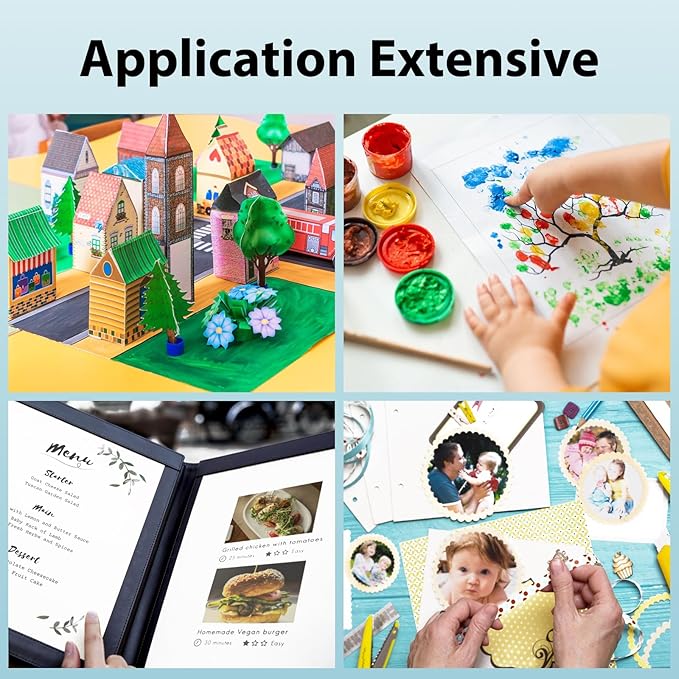 OcePor 200 Sheets White Cardstock 8.5” x 11”, 92lb/250gsm Card Stock, Thick Card Stock Paper, Heavy Cardstock Paper for Printer, Resume, Scrapbooks, Art, Crafts, Business Cards