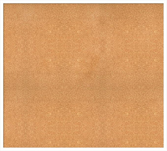 Amanti Art Natural Cork Board for Wall, 37x41 Vision Board with White Frame, Oversize Corkboard Office Decor for Home Organization, Modern Corkboard Pinboard to Display Items for Home Organization in