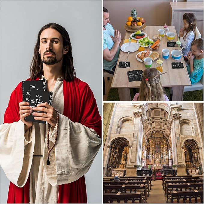 Christian Prayer Journal Spiral Black Notebooks Bulk Small Notepad with Pens - Small Notepads (4.13”x5.43”) - inspirational Gifts for male, Church Members & Bible Study Groups (30 sets Black)