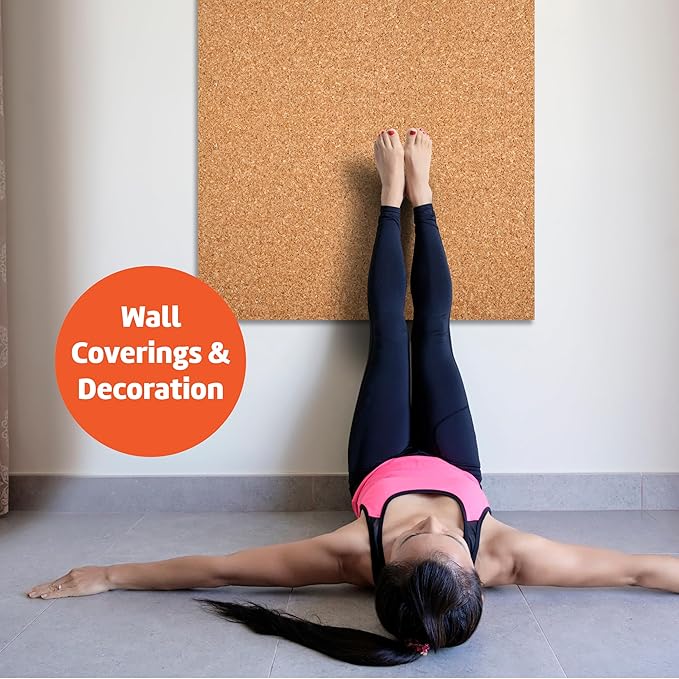 Flipside Products Cork Roll 4' x 8' x 3MM - DIY Bulletin Board, Wall Accent, Décor, Soundproofing, Cork Board Roll, Push Pin Display, Home, School, Office - Environmentally Friendly, Self-Healing