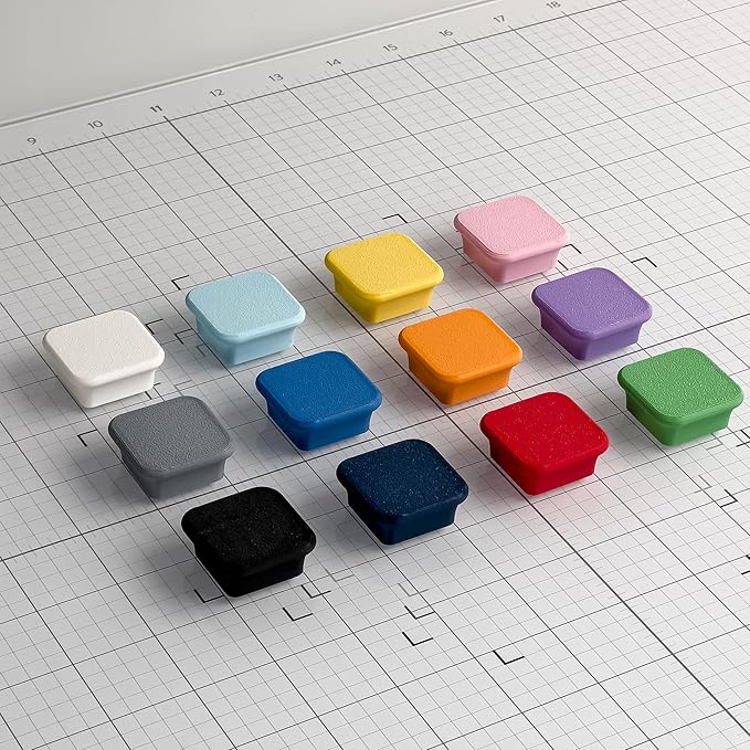 Glassboard Studio MiniBar Magnet - Strong Neodymium Rare Earth Magnets for Fridge, Whiteboard, Locker & Magnetic Glassboards - Ideal for Crafting & Office Use - Strong Fridge Magnets (Cherry Red, 2)