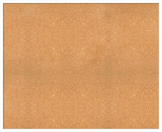 Amanti Art Natural Cork Board for Wall, 35x43 Vision Board with White Frame, Oversize Corkboard Office Decor for Home Organization, Modern Corkboard Pinboard to Display Items for Home Organization in