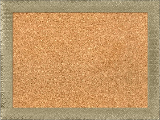 Amanti Art Natural Cork Board for Wall, 24x32 Vision Board with Gold Frame, Medium Corkboard Office Decor for Home Organization, Casual Corkboard Pinboard to display items for home organization