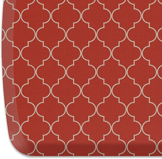 GelPro Elite Premier Anti-Fatigue Kitchen Comfort Floor Mat, 20x72, Trellis Red Chile Stain Resistant Surface with Therapeutic Gel and Energy-Return Foam for Health & Wellness