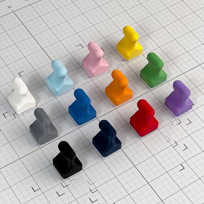 Glassboard Studio MiniPawn Magnet - Strong Neodymium Rare Earth Magnets for Fridge, Whiteboard, Locker & Magnetic Glassboards - Ideal for Crafting & Office Use - Strong Fridge Magnets (Blush Pink, 4)