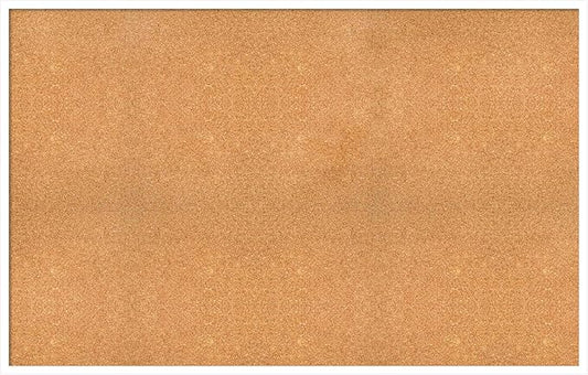 Amanti Art Natural Cork Board for Wall, 35x55 Vision Board with White Frame, Oversize Corkboard Office Decor for Home Organization, Modern Corkboard Pinboard to Display Items for Home Organization in