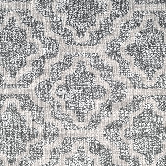 Home Decor | Upholstered MediumRectangular Storage Ottoman | Hinged Lid Ottoman with Storage for Living Room & Bedroom,Gray Geometric